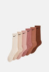 EVERYDAY PLUS CREW UNISEX 6 PACK - Chaussettes de sport - pearl white/beige/rose whisper/fossil rose/mineral clay/pecan