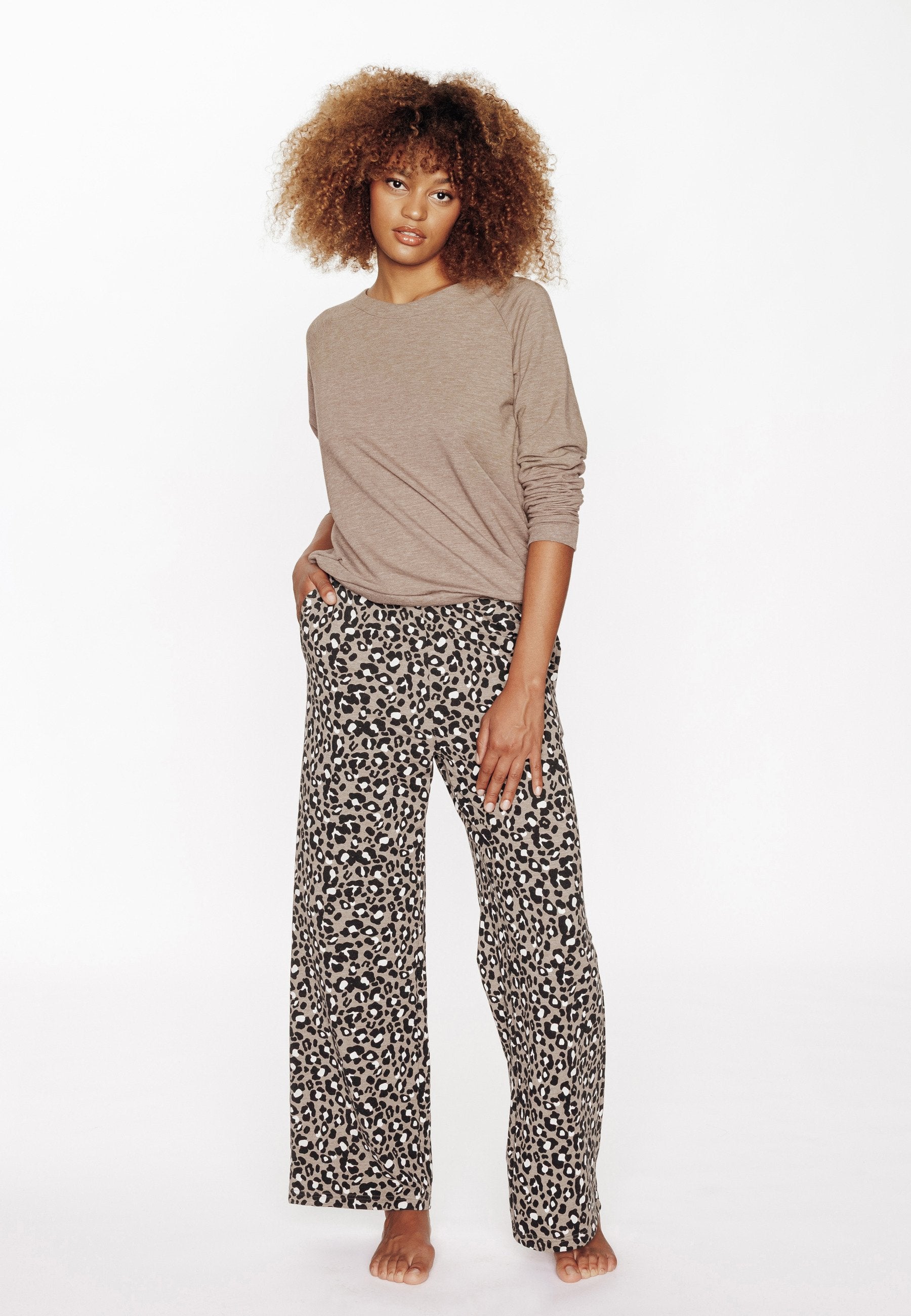 HOBBY - Bas de pyjama - multico marron