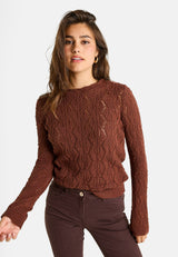 COL ROND - Pullover - marron