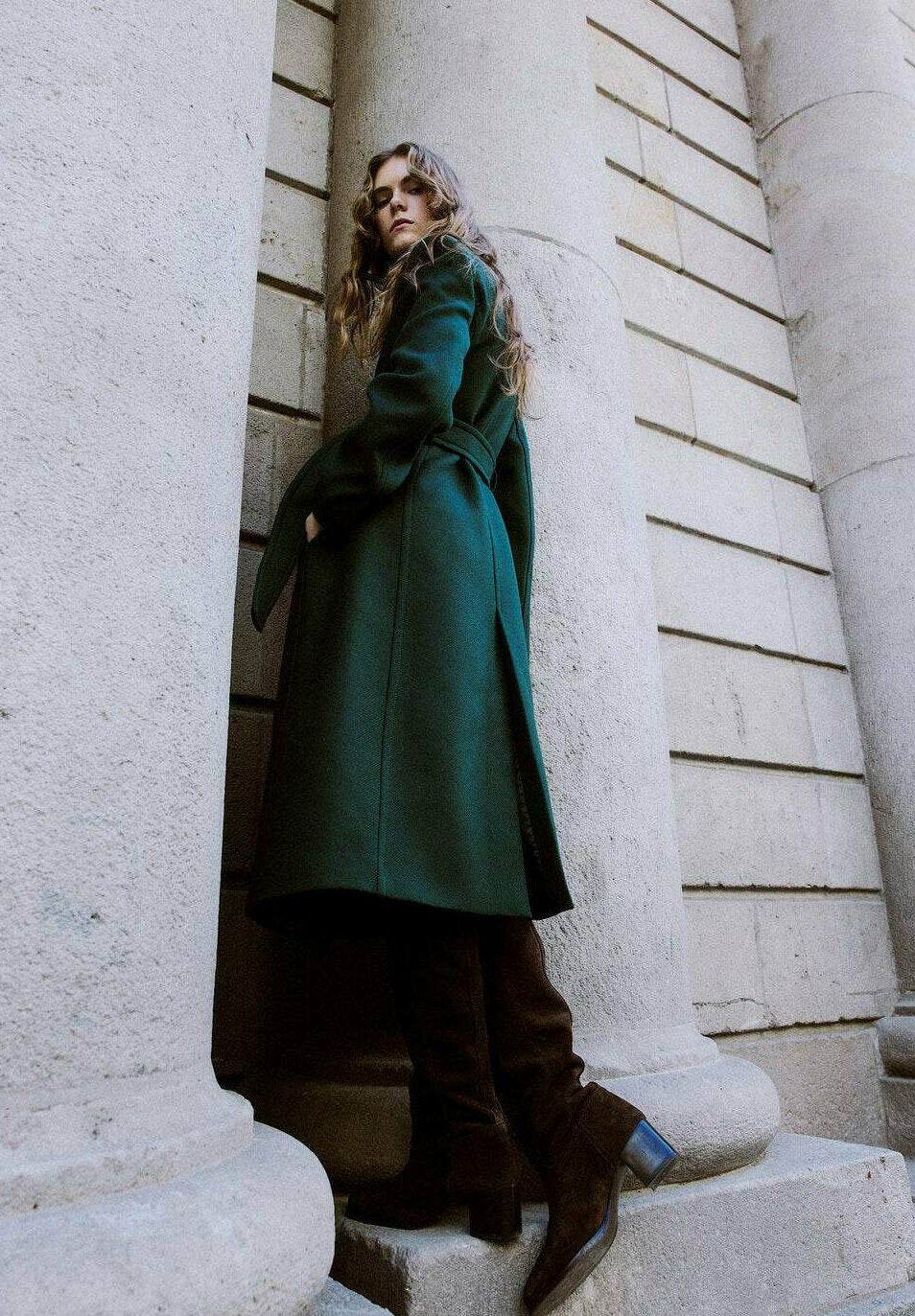 Manteau classique - groen