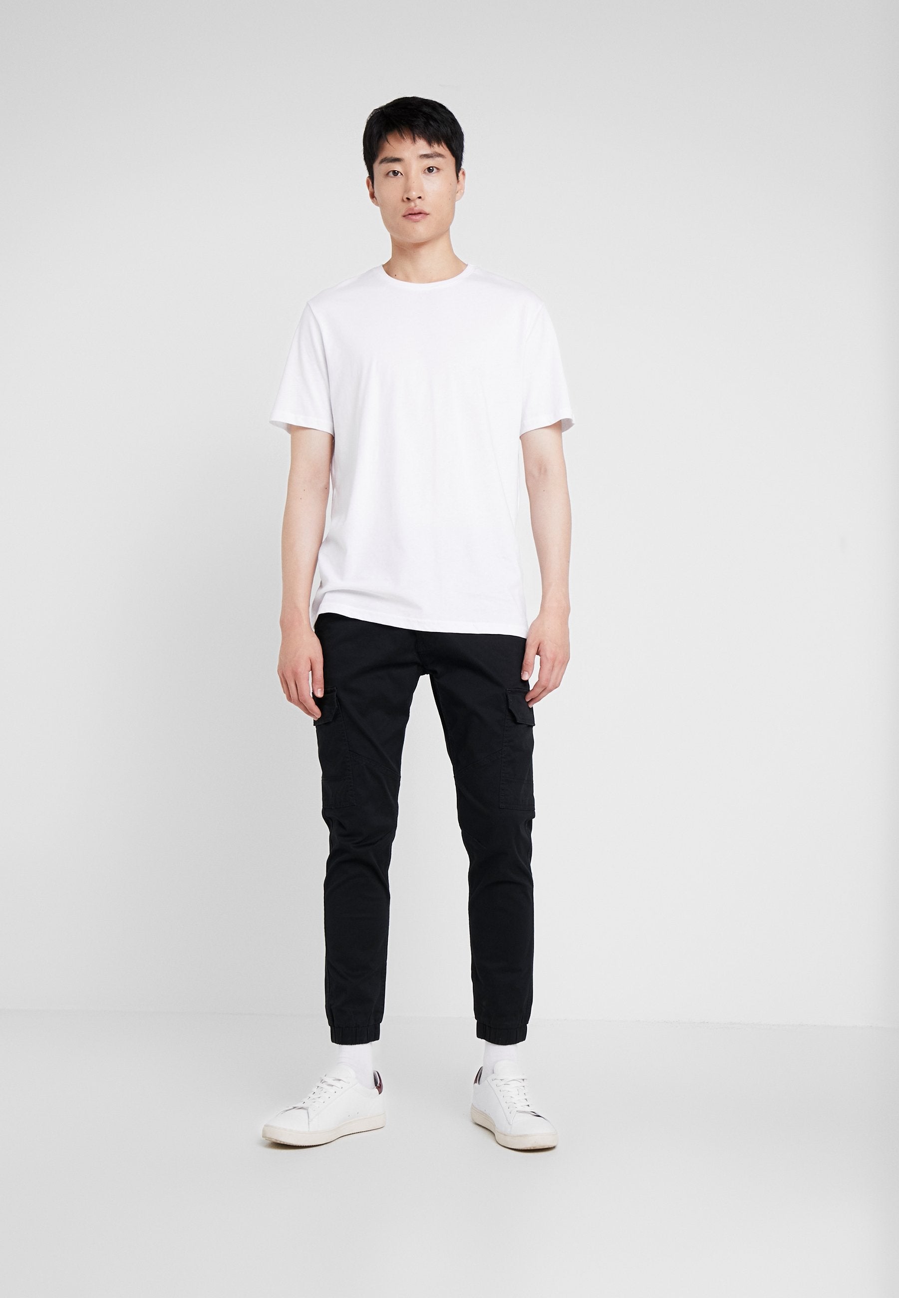 3 PACK - T-shirt basique - white/black/light grey
