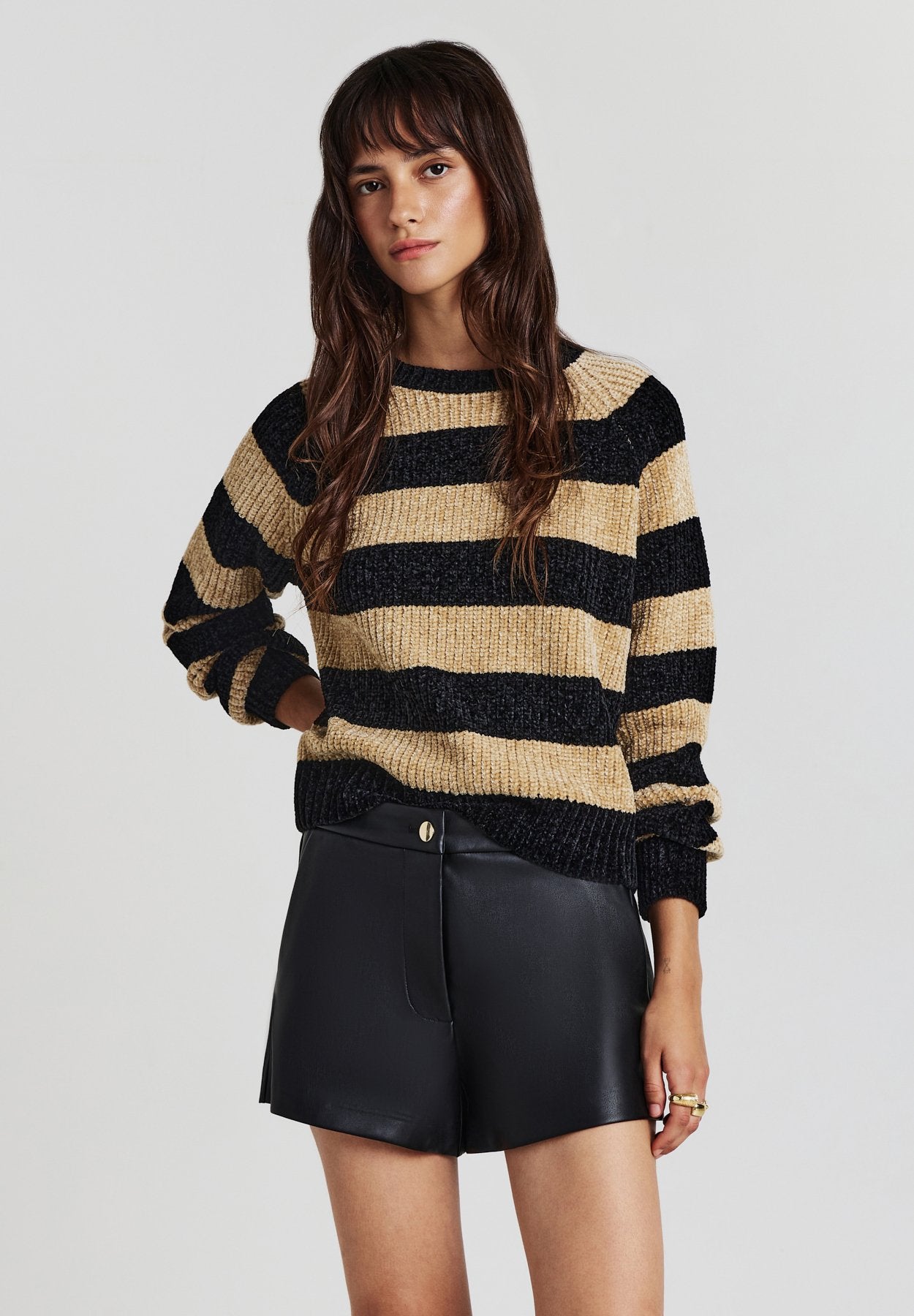 A RIGHE IN - Pullover - var ultrablack