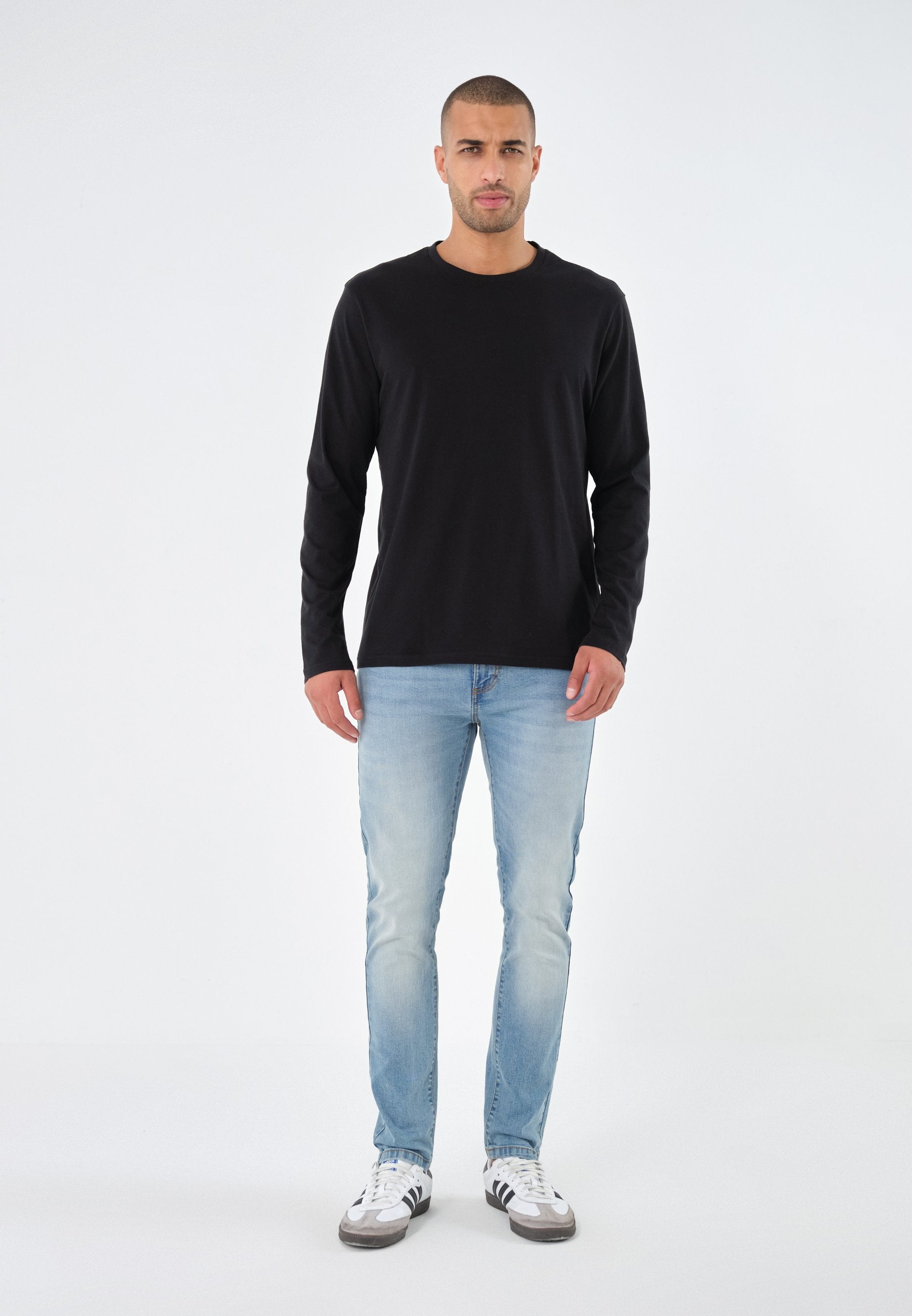 3 PACK - T-shirt à manches longues - bordeaux/black/dark blue