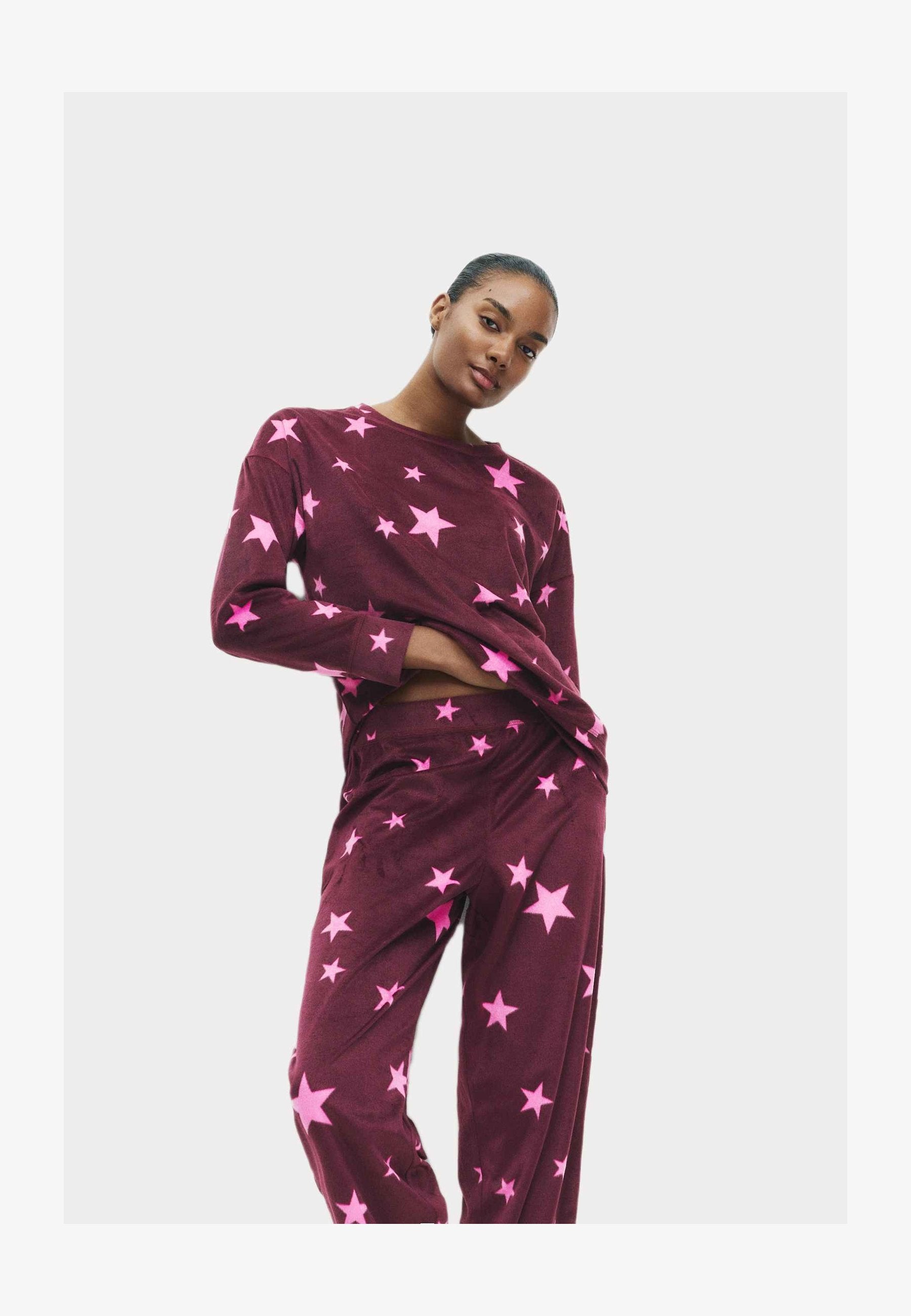 CUFFED HEM FLEECE SET - Pyjama - purple mix