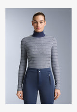 GEOMETRIC SEAMLESS THERMAL BASE LAYER - Caraco - royal blue