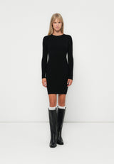 PCMIRA NEW O NECK DRESS - Robe pull - black