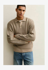 REGULAR POLO - Pullover - brown pattern