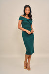 MIDI - Robe fourreau - forest green