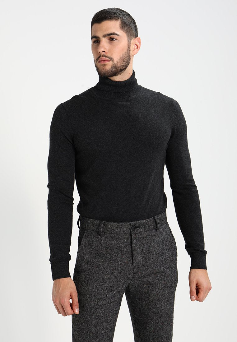 Pullover - mottled dark grey