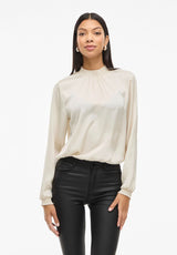 MIT LANGEN ÄRMELN VISOFIE - Blouse - birch