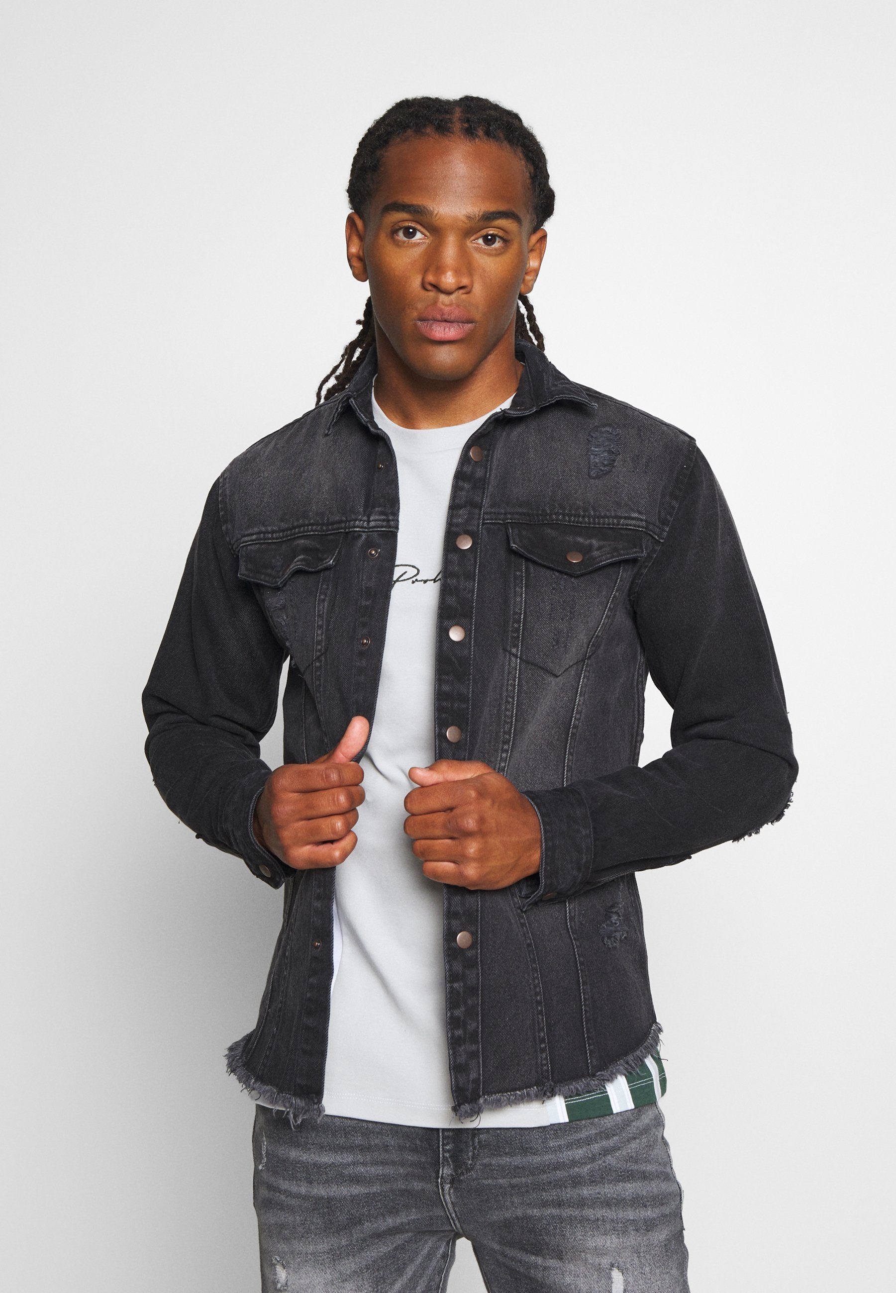 JACKSON - Chemise - black/grey