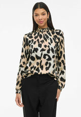 MIT LANGEN ÄRMELN VISOFIE - Blouse - black