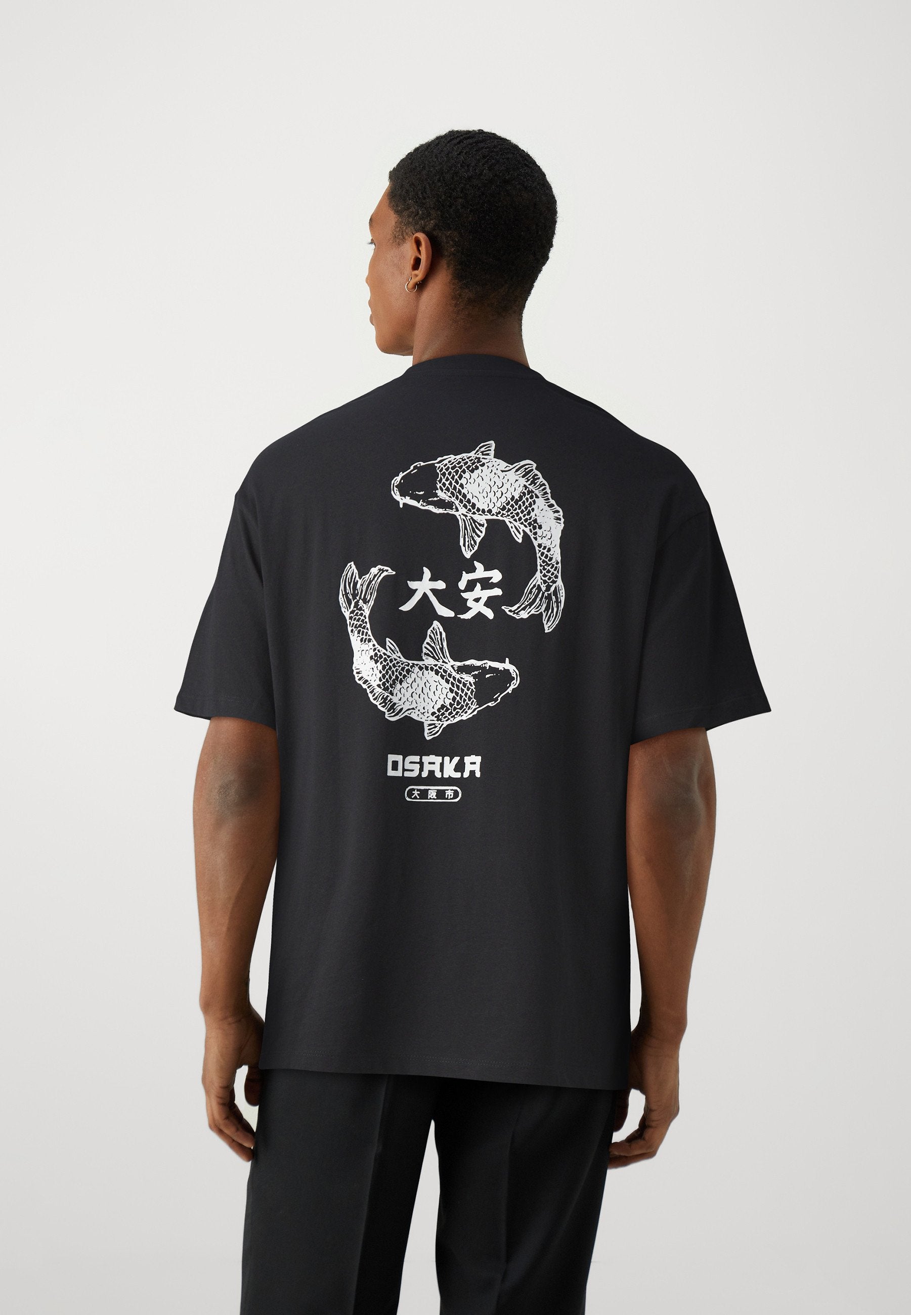 JJTUNE TEE CREW NECK - T-shirt imprimé - black