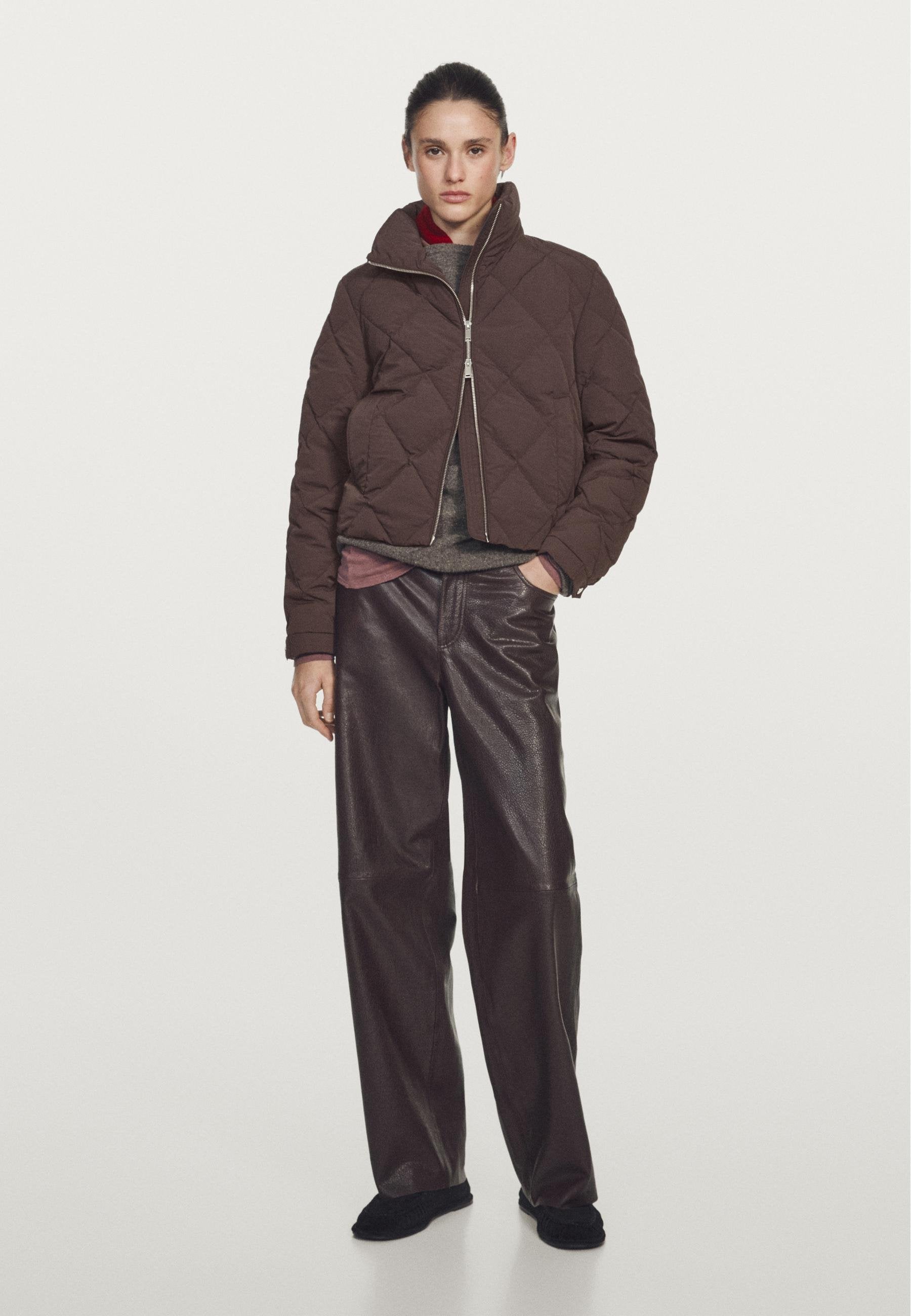SHORT WATER-REPELLENT PUFFER - Doudoune - bordeaux