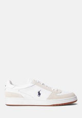 COURT LEATHER-SUEDE TRAINER - Baskets basses - weiß