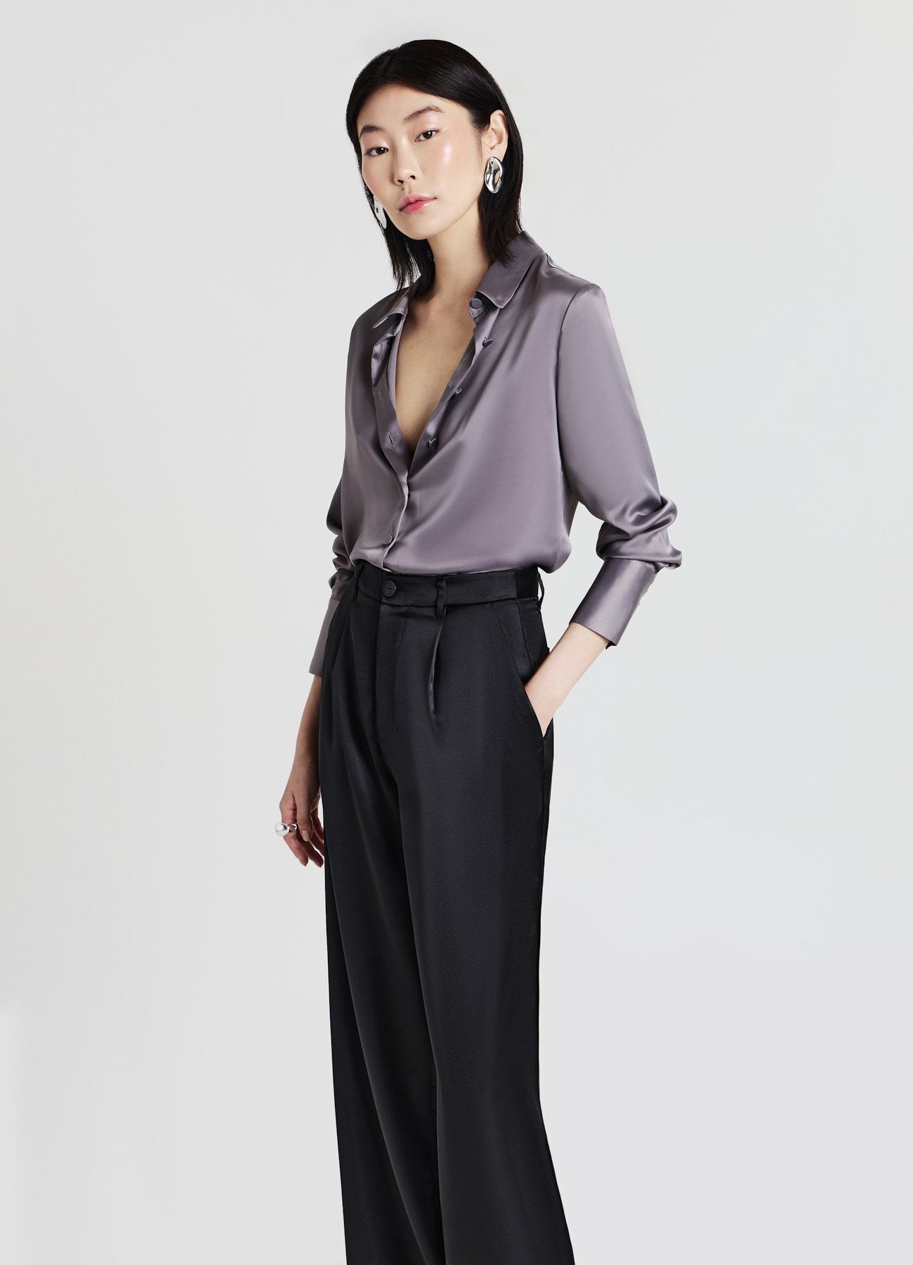 CROP SIMIL - Chemisier - dark grey