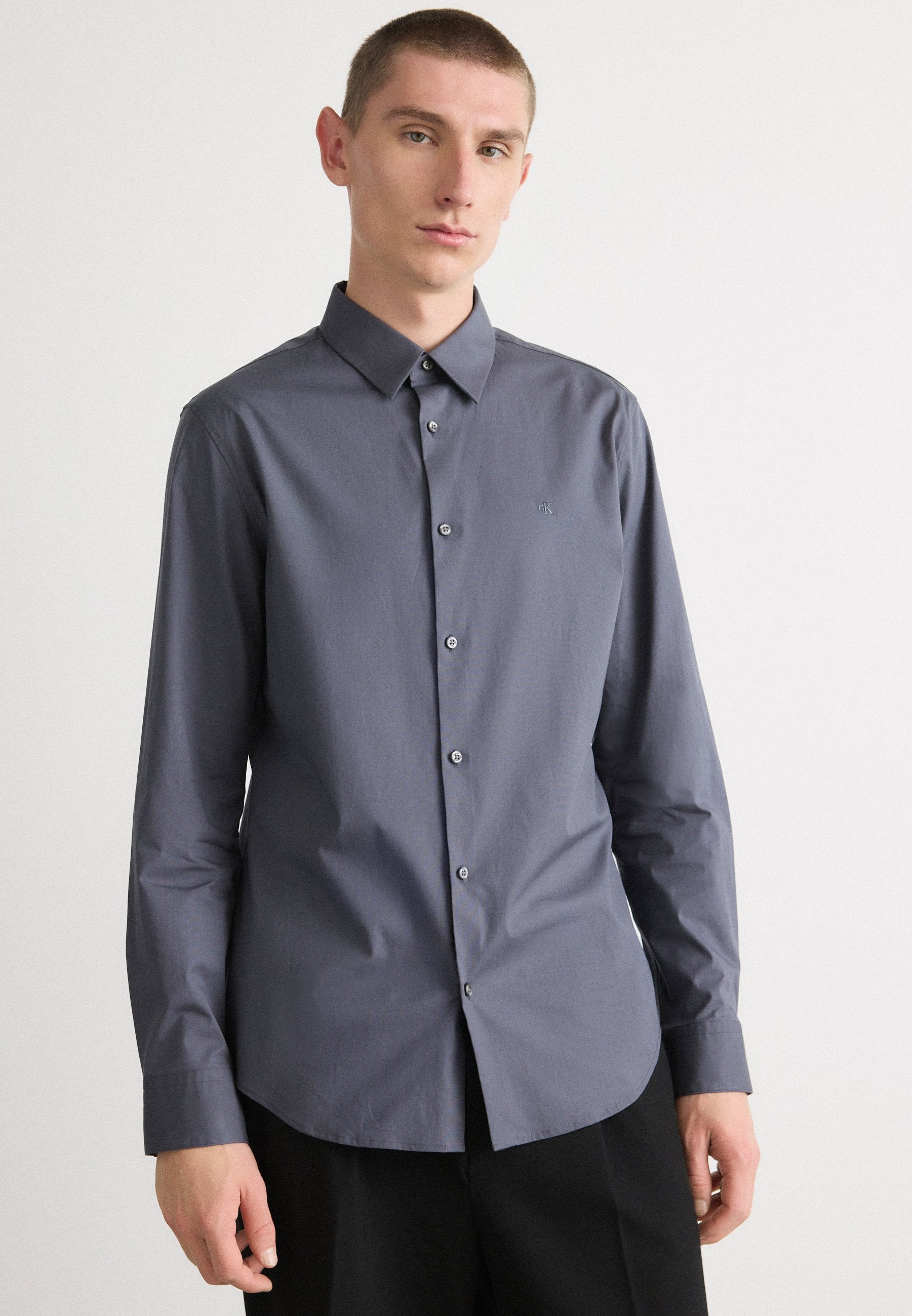 SLIM FIT - Chemise classique - coal