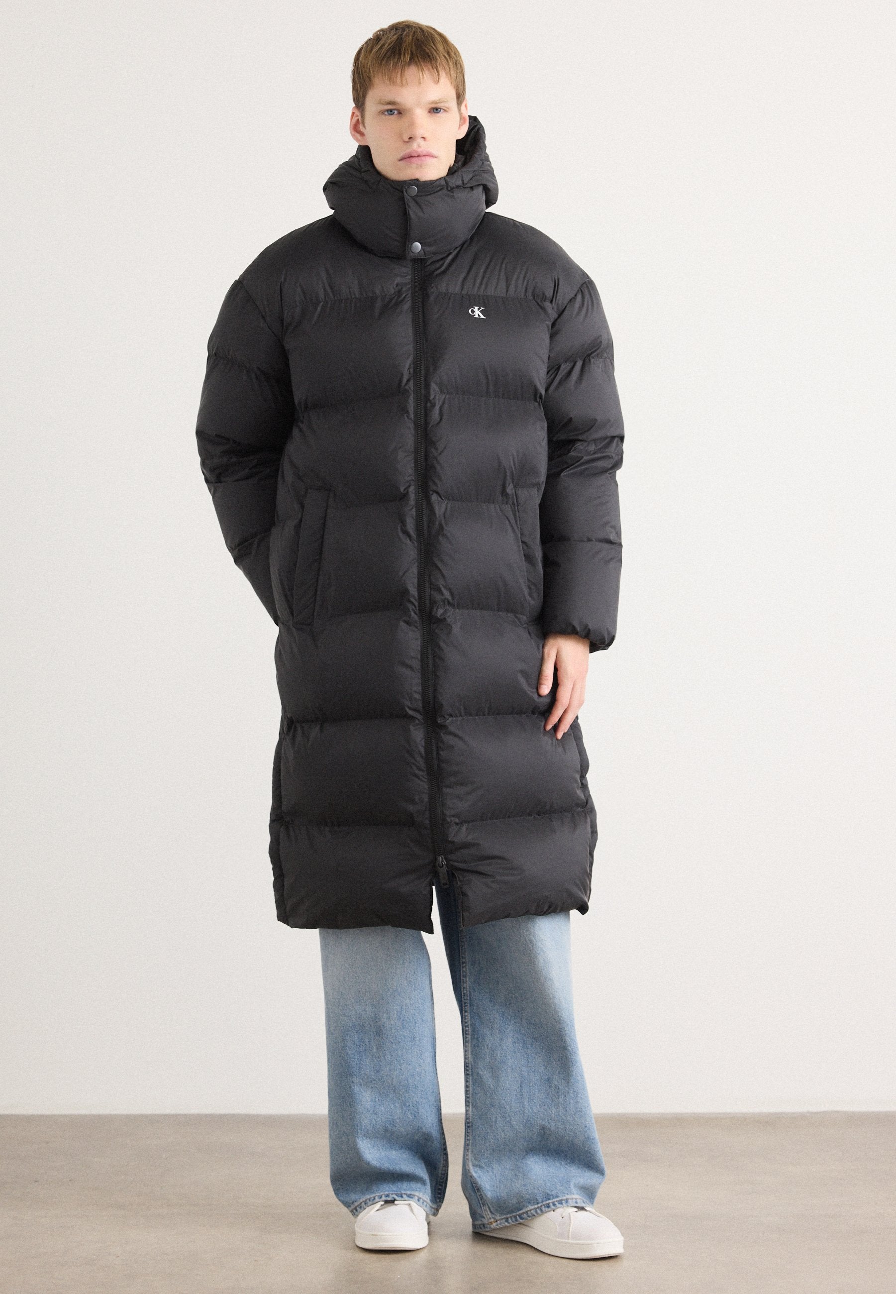 LONG LENGTH HOODED - Manteau d'hiver - black