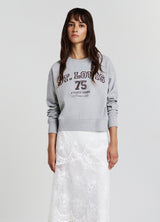 GIROCOLLO CON SCRITTA COLLEGE - Sweatshirt - grigio medio melange