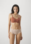 HIPSTER PURE NO SHOW SOLID 3 PACK - Slip - beige