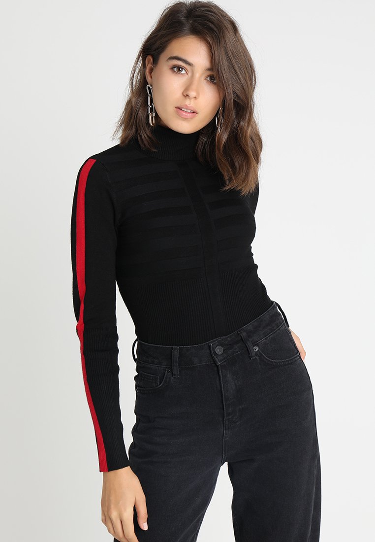 MENTOI - Pullover - noir/rouge