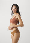 HIPSTER PURE NO SHOW SOLID 3 PACK - Slip - brown