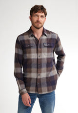 CHECKED CASPER - Chemise - mud