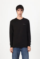 TJM SLIM CHEST LINEAR TEE - T-shirt à manches longues - black