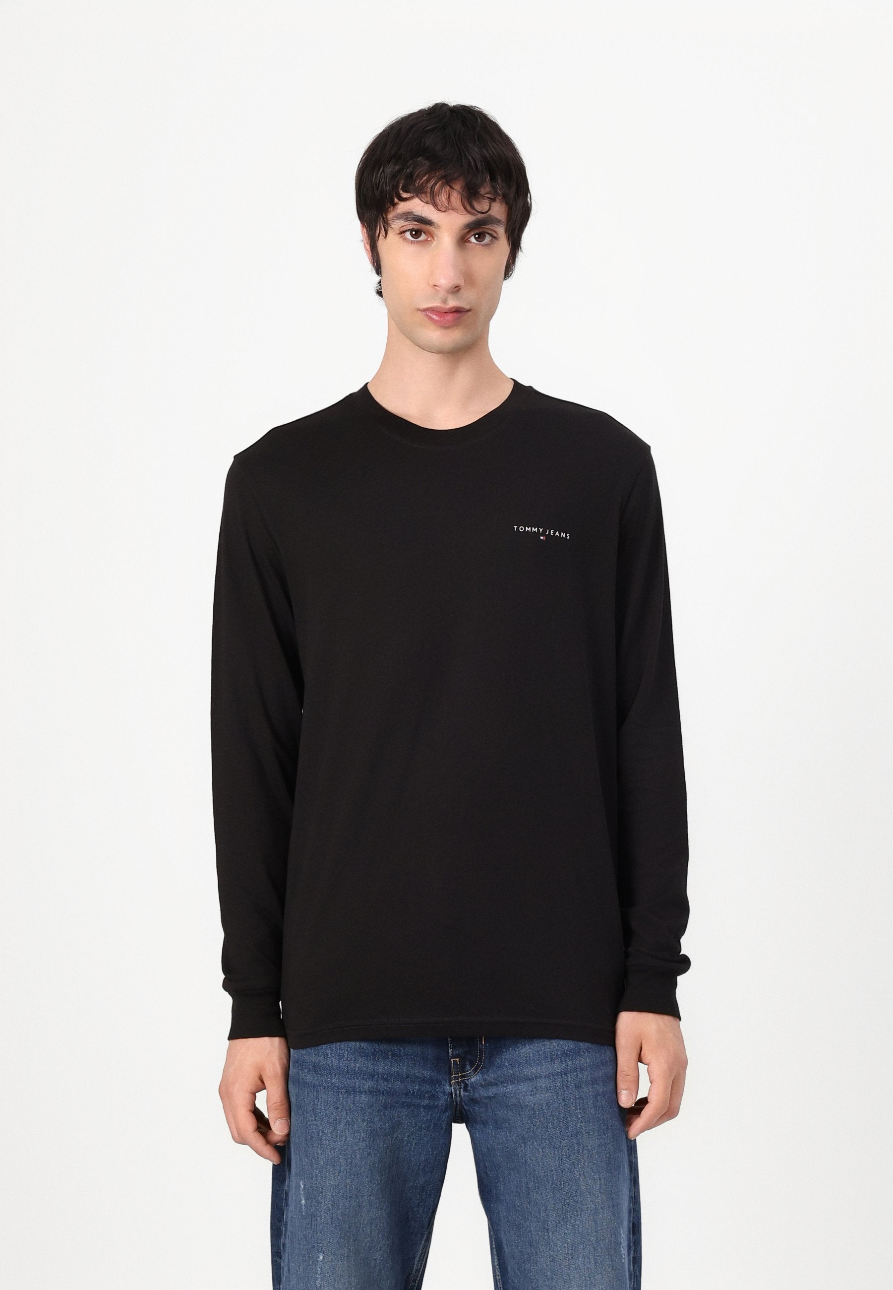 TJM SLIM CHEST LINEAR TEE - T-shirt à manches longues - black