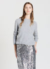 MAGLIA GIROCOLLO A TINTA UNITA - Pullover - grigio perla melange