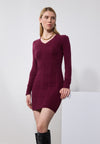 Robe pull - bordeaux