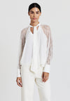 FIOCCO MANICHE - Blouse - bianco lana