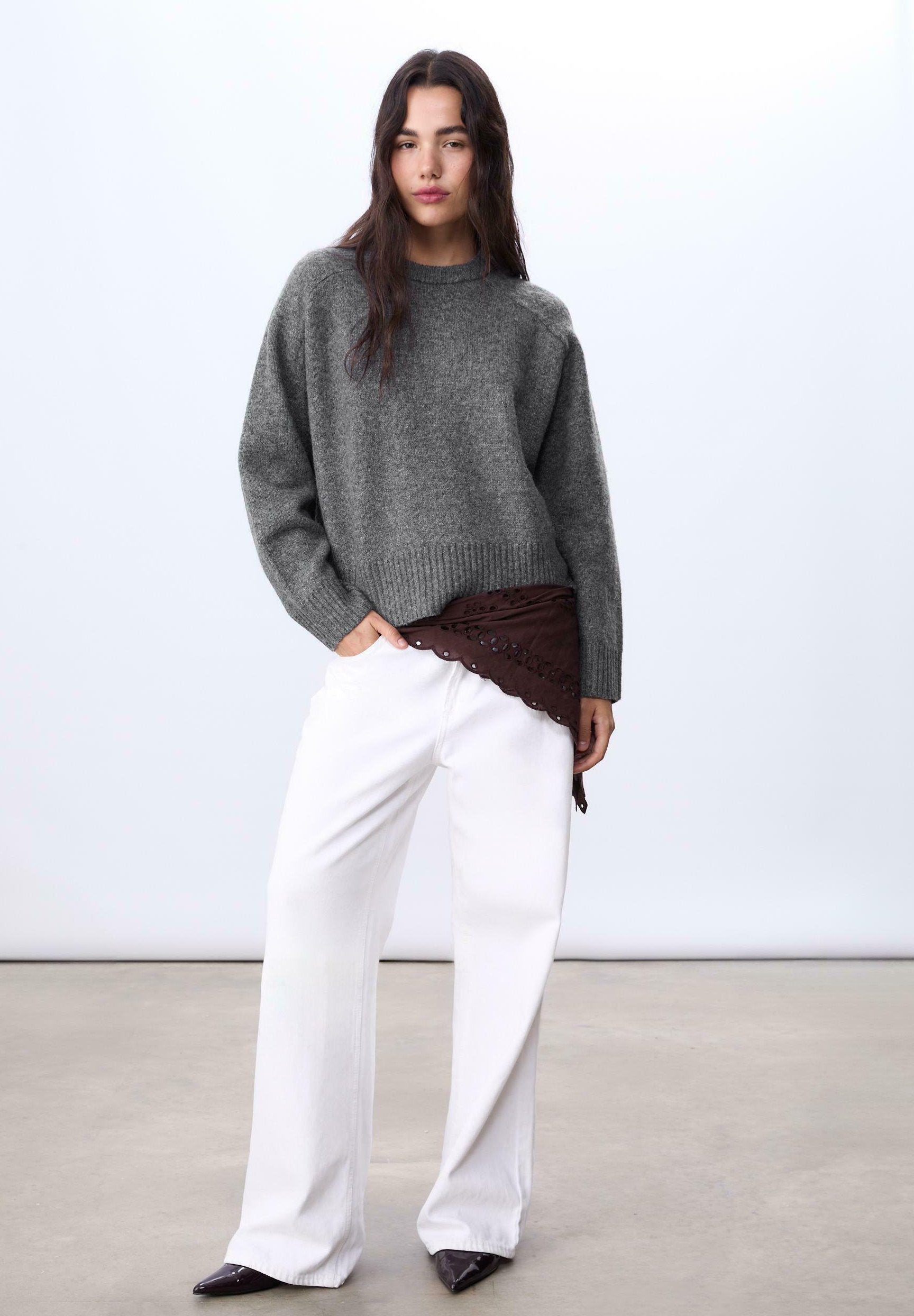 BASIC SOFT SWEATER - Pullover - dark grey