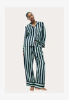 STRIPED REVERE WIDE LEG SET - Pyjama - green mix