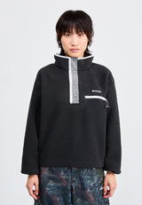 HELVETIA™ II CROPPED HALF SNAP - Sweat polaire - black