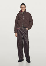 SHORT WATER-REPELLENT PUFFER - Doudoune - bordeaux