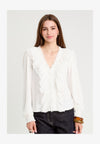 MIT VOLANTS - Blouse - ecru