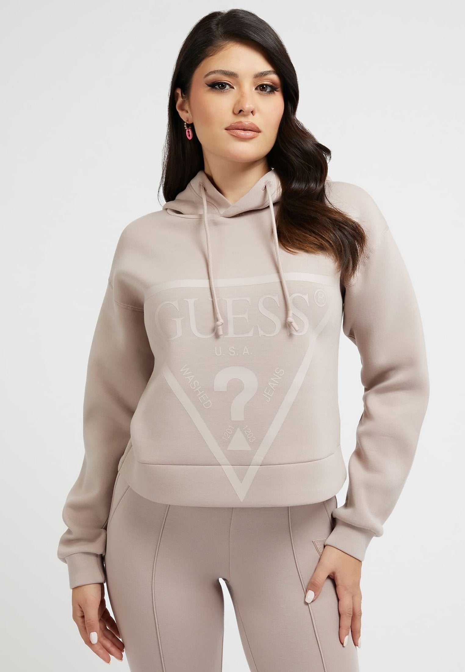 NEW ALISA - Sweat à capuche - beige