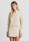 CROP - Chemisier - bianco lana