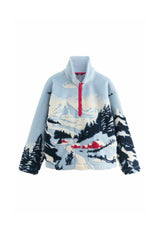 Sweat polaire - blue graphic winter scenic