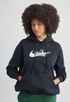 LOGO - Sweat à capuche - black/summit white