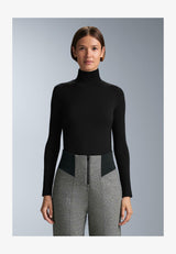 SEAMLESS MERINO WOOL BASE LAYER - Caraco - black