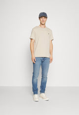 3 PACK - T-shirt basique - dark blue/beige/dark brown